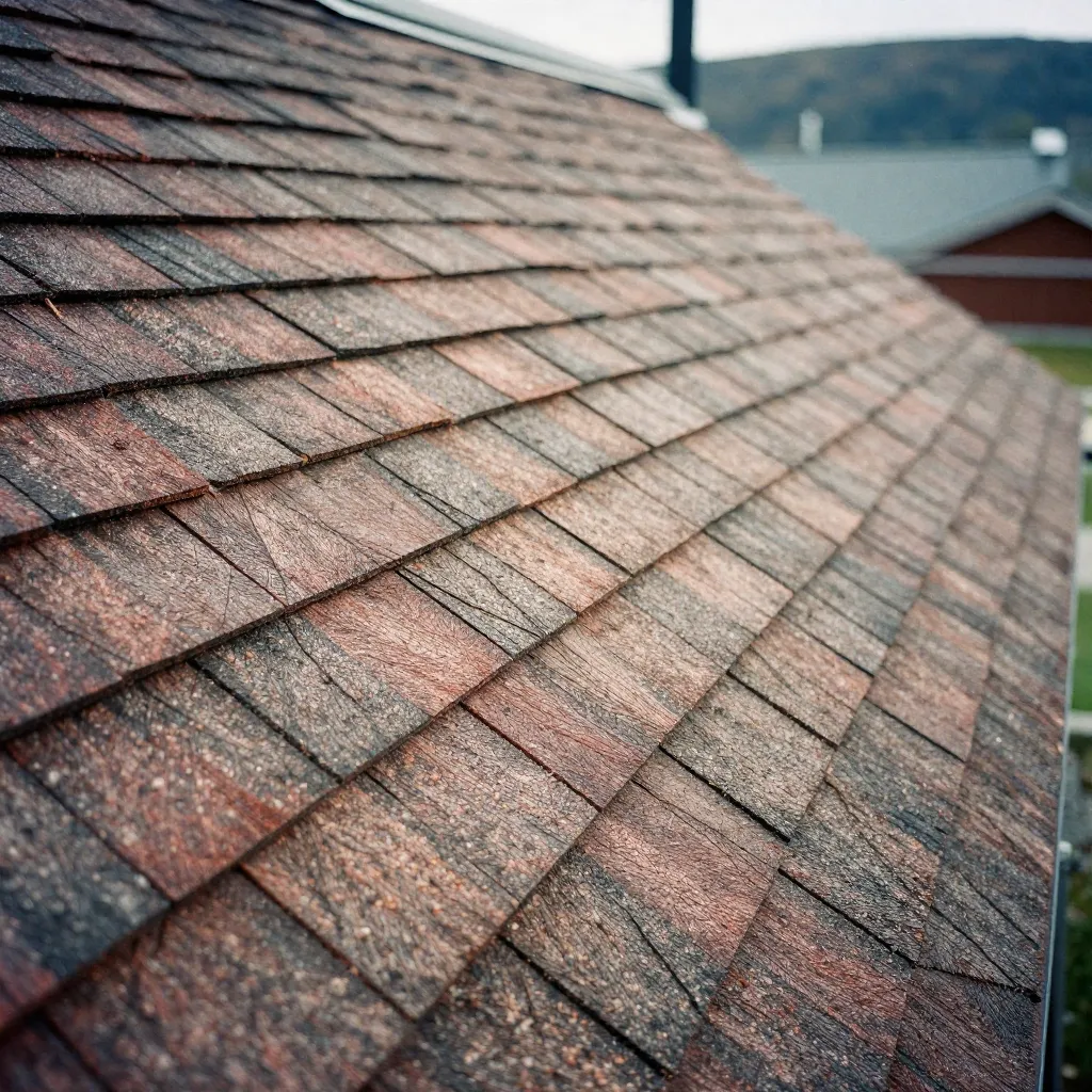 Sustainable roofing materials in natural setting